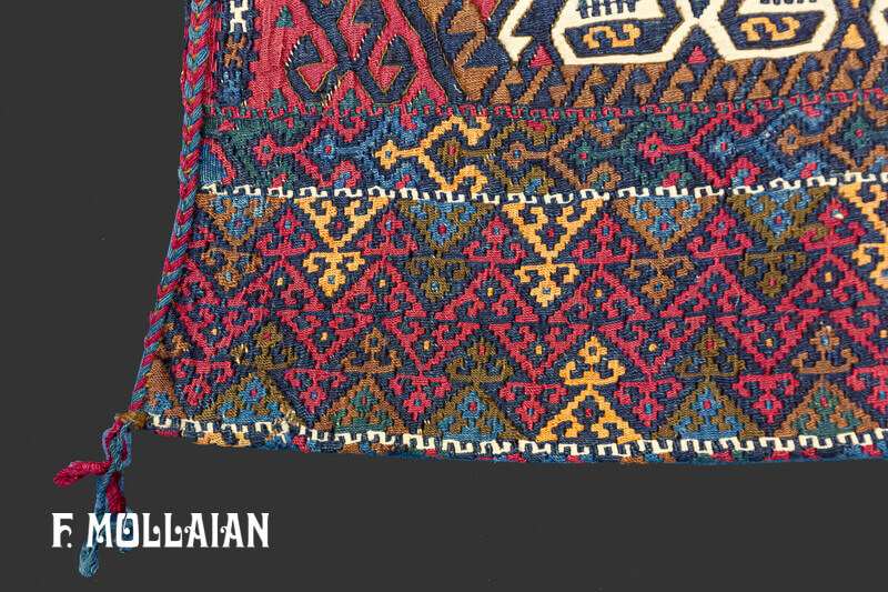 Tappeto Antico Turco Sella (Chanta) Sivas con Kilim a dietro n°:63550807